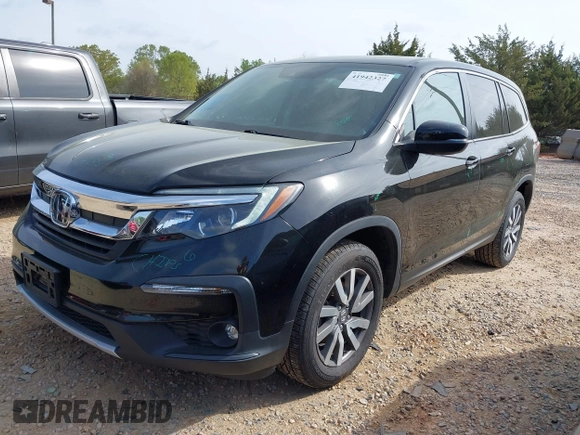 2021 Honda Pilot EX-L with VIN 5FNYF6H57MB064595, listed as a IAAI auction lot 41942327 with 46,150 mi miles and . Bid and sale history available at DreamBid. Image 22.