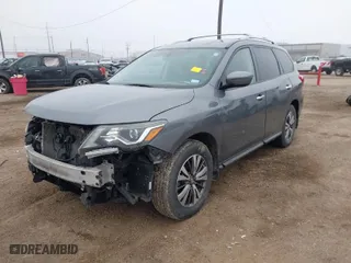 2019 Nissan Pathfinder SV with VIN 5N1DR2MNXKC581951, listed as a IAAI auction lot 41432382 with 65,750 mi miles. Bid and sale history available at carsss.com. Image 2.