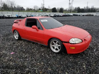 1993 Honda del Sol S with VIN JHMEG1143PS000418, listed as a Copart auction lot 87465694 with 156,826 mi miles and Salvage Title. Bid and sale history available at carsss.com. Image 4.