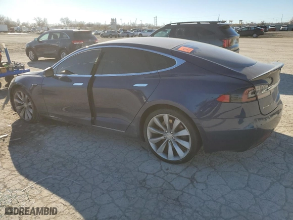 2016 Tesla Model S 90D with VIN 5YJSA1E24GF173912, listed as a Copart auction lot 83626914 with 0 miles and Salvage Title. Bid and sale history available at carsss.com. Image 2.