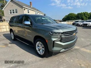 2023 Chevrolet Suburban Premier with VIN 1GNSCFKD0PR550962, listed as a Copart auction lot 63825105 with 24,722 mi miles and Salvage title. Bid and sale history available at DreamBid. Image 4.