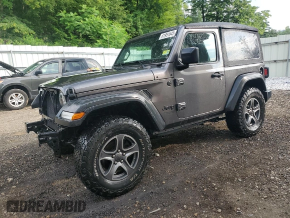 2021 Jeep Wrangler Willys with VIN 1C4GJXAG8MW756324, listed as a Copart auction lot 61951645 with 37,601 mi miles and Salvage title. Bid and sale history available at DreamBid. Image 1.