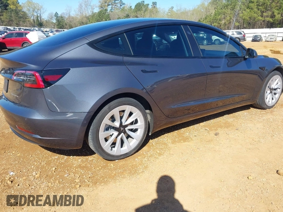 2022 Tesla Model 3 Long Range with VIN 5YJ3E1EB3NF309632, listed as a IAAI auction lot 41808987 with Not Provided miles and . Bid and sale history available at DreamBid. Image 4.