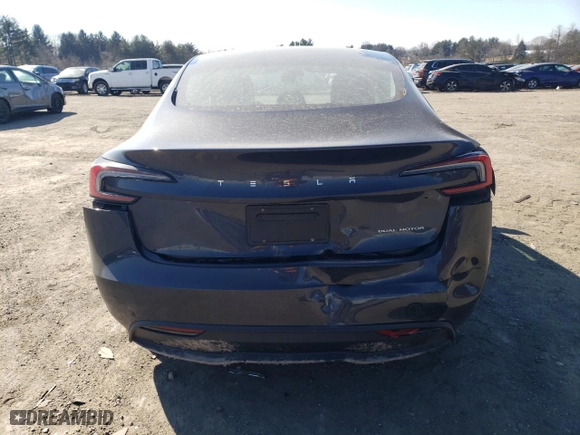 2024 Tesla Model 3 Long Range with VIN 5YJ3E1EBXRF811947, listed as a Copart auction lot 45798205 with 0 mi miles and Salvage Title. Bid and sale history available at carsss.com. Image 6.