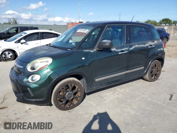 2015 FIAT 500L Urbana Trekking with VIN ZFBCFADHXFZ035105, listed as a Copart auction lot 81391264 with 79,737 mi miles and Salvage Title. Bid and sale history available at carsss.com. Image 1.