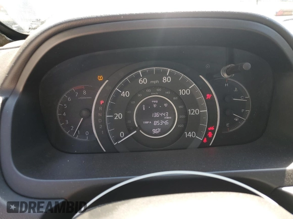 2013 Honda CR-V LX with VIN 3CZRM3H36DG709202, listed as a Copart auction lot 57304815 with 136,443 mi miles and Clean title. Bid and sale history available at DreamBid. Image 9.