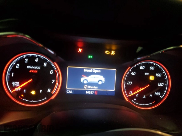 2022 Chevrolet TrailBlazer RS with VIN KL79MUSLXNB107673, listed as a Copart auction lot 46086525 with 10,357 mi miles and Salvage Title. Bid and sale history available at DreamBid. Image 9.