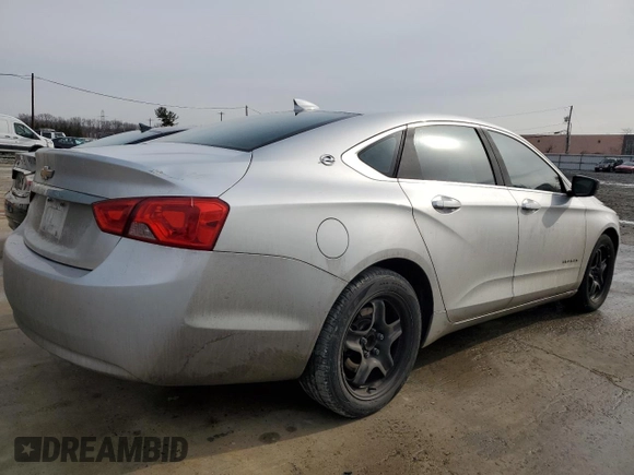 2017 Chevrolet Impala LS with VIN 1G11Z5S33HU118653, listed as a Copart auction lot 43614345 with 74,006 mi miles and Salvage Title. Bid and sale history available at DreamBid. Image 3.