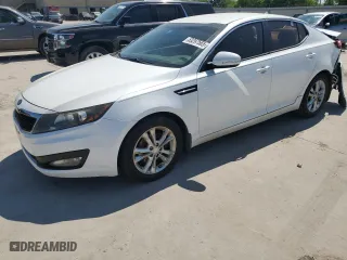 2013 Kia Optima EX with VIN 5XXGN4A75DG100148, listed as a Copart auction lot 53297565 with 160,553 mi miles and Salvage Title. Bid and sale history available at carsss.com. Image 1.