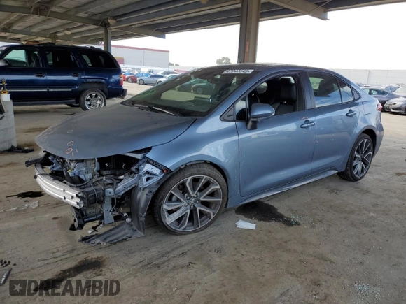 2021 Toyota Corolla XSE with VIN 5YFT4MCE1MP085183, listed as a Copart auction lot 47042545 with 34,416 mi miles and Salvage Title. Bid and sale history available at carsss.com. Image 1.