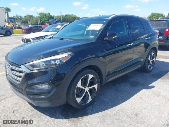 2016 Hyundai Tucson Eco with VIN KM8J3CA21GU175904, listed as a IAAI auction lot 41898678 with 117,985 mi miles. Bid and sale history available at carsss.com. Image 2.