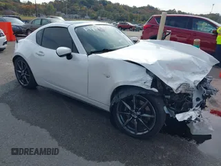 2019 Mazda MX-5 Miata RF Grand Touring with VIN JM1NDAM78K0302436, listed as a IAAI auction lot 40693611 with 1 mi miles. Bid and sale history available at carsss.com. Image 1.
