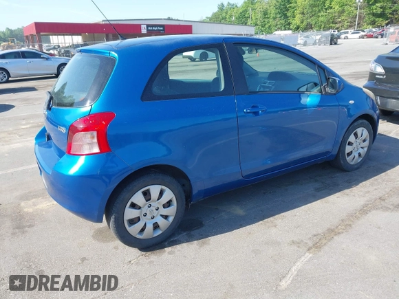 2008 Toyota Yaris with VIN JTDJT923285177722, listed as a IAAI auction lot 42178601 with 183,828 mi miles. Bid and sale history available at carsss.com. Image 4.