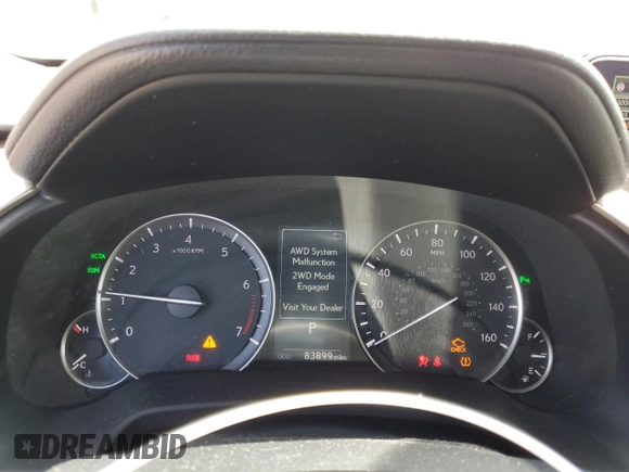 2016 Lexus RX 350 F Sport with VIN 2T2BZMCA3GC022760, listed as a Copart auction lot 53200285 with 83,899 mi miles and Salvage Title. Bid and sale history available at carsss.com. Image 9.