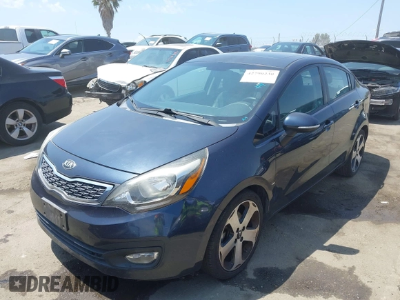2013 Kia Rio EX with VIN KNADN4A34D6285224, listed as a IAAI auction lot 42790230 with 108,071 mi miles and . Bid and sale history available at DreamBid. Image 2.
