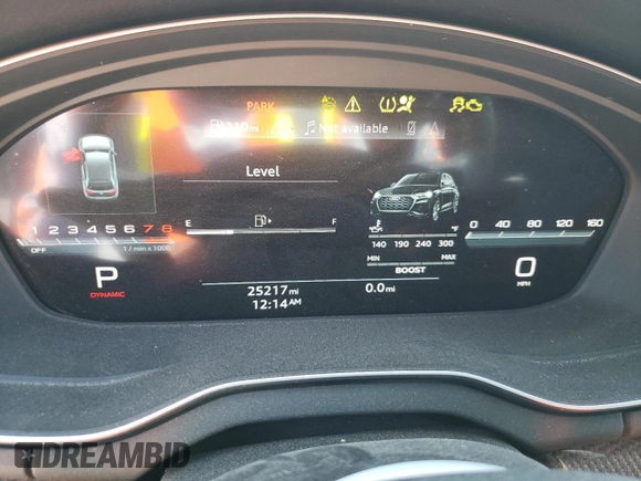 2021 Audi SQ5 Premium Plus with VIN WA1B4AFY7M2035672, listed as a Copart auction lot 59322024 with 25,217 mi miles and Salvage Title. Bid and sale history available at DreamBid. Image 9.