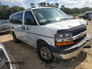 2012 Chevrolet Express Passenger 1LT with VIN 1GAZGYFG6C1106515, listed as a Copart auction lot 78206674 with 185,501 mi miles and Salvage title. Bid and sale history available at DreamBid. Image 4.