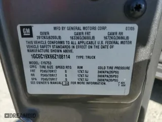 2006 Chevrolet Silverado 1500 LS with VIN 1GCEC19X66Z108114, listed as a Copart auction lot 72790544 with 0 mi miles and Salvage Title. Bid and sale history available at carsss.com. Image 12.