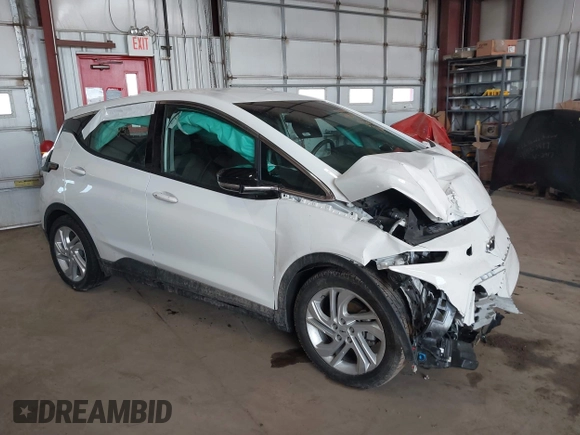 2023 Chevrolet Bolt EV 1LT with VIN 1G1FW6S01P4132303, listed as a IAAI auction lot 41585342 with 43,955 mi miles and . Bid and sale history available at DreamBid. Image 1.