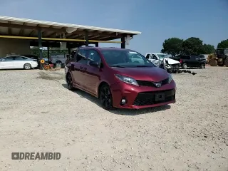 2020 Toyota Sienna SE with VIN 5TDXZ3DC4LS030663, listed as a Copart auction lot 60213385 with 51,633 mi miles and Salvage title. Bid and sale history available at DreamBid. Image 15.