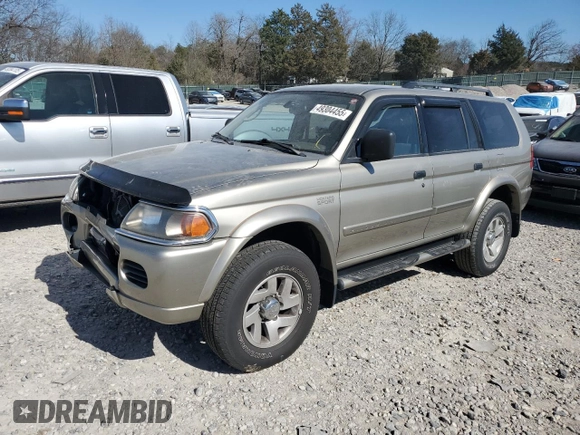 2002 Mitsubishi Montero XLS z VIN JA4MT31R42J055453, wystawiony jako Copart lot #49304455 z przebiegiem 137 106 mil mil oraz Szkoda całkowita • Salvage title. Historia ofert i sprzedaży dostępna na DreamBid. Obrazek 1.