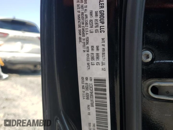 2013 Dodge Dart SXT with VIN 1C3CDFBH9DD107008, listed as a Copart auction lot 54614725 with 130,088 mi miles and Clean Title. Bid and sale history available at carsss.com. Image 12.