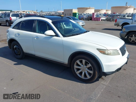 2007 Infiniti FX with VIN JNRAS08UX7X101490, listed as a IAAI auction lot 41820811 with 128,111 mi miles. Bid and sale history available at carsss.com. Image 1.