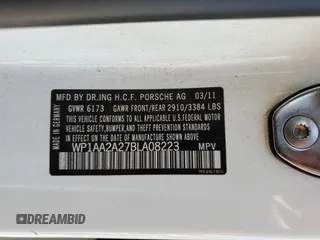 2011 Porsche Cayenne с VIN WP1AA2A27BLA08223, выставлен на аукционе Copart как лот 54278085 с пробегом 270 547 миль миль и На запчасти • Non repairable. История ставок и продаж доступна на DreamBid. Изображение 13.