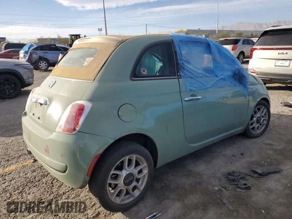 2013 FIAT 500 Pop with VIN 3C3CFFDR7DT554334, listed as a Copart auction lot 44164085 with 77,265 mi miles and Salvage title. Bid and sale history available at DreamBid. Image 3.