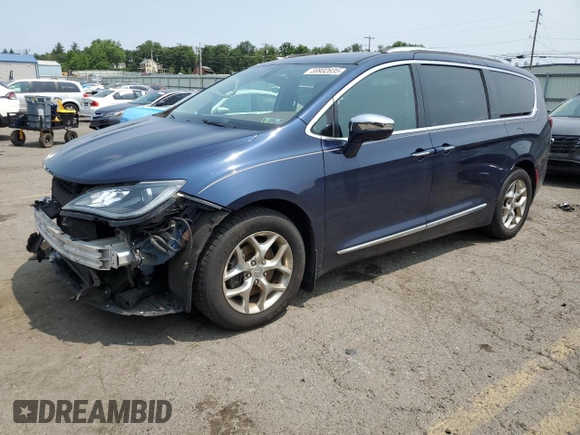 2017 Chrysler Pacifica Limited z VIN 2C4RC1GG8HR514994, wystawiony jako Copart lot #59932635 z przebiegiem 188 512 mil mil oraz Szkoda całkowita • Salvage title. Historia ofert i sprzedaży dostępna na DreamBid. Obrazek 1.