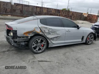 2018 Kia Stinger GT with VIN KNAE35LC4J6032204, listed as a Copart auction lot 48251235 with 58,687 mi miles and Salvage Title. Bid and sale history available at carsss.com. Image 3.