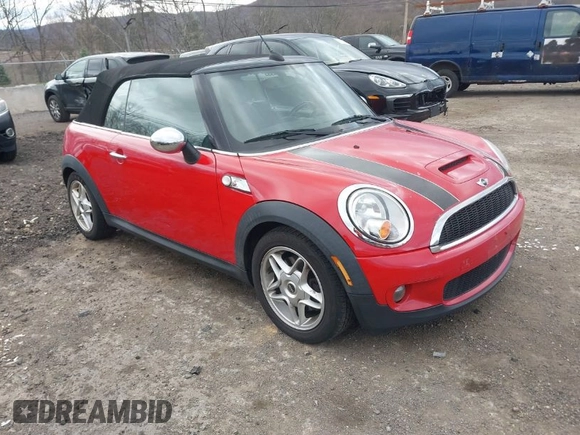 2010 MINI Convertible S with VIN WMWMS3C58ATY09229, listed as a IAAI auction lot 42055305 with 142,396 mi miles and . Bid and sale history available at DreamBid. Image 1.
