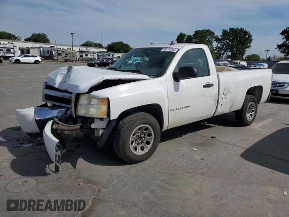 2009 Chevrolet Silverado 1500 Work Truck with VIN 1GCEC14X99Z107681, listed as a Copart auction lot 53212245 with 284,658 mi miles and Salvage Title. Bid and sale history available at DreamBid. Image 1.