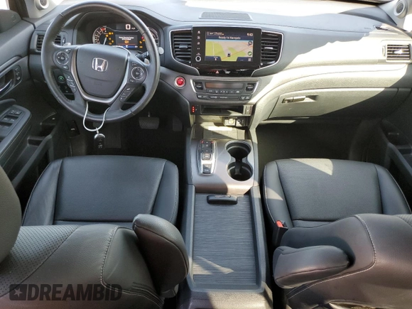 2023 Honda Ridgeline RTL-E with VIN 5FPYK3F72PB001592, listed as a Copart auction lot 52154625 with 41,153 mi miles and Salvage title. Bid and sale history available at DreamBid. Image 8.