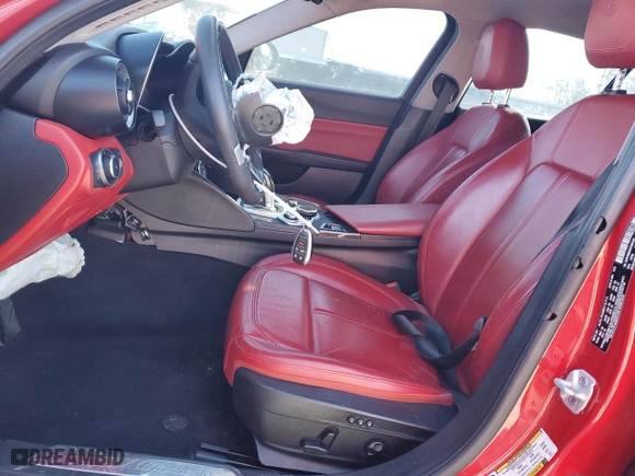 2019 Alfa Romeo Giulia with VIN ZARFAMANXK7607872, listed as a Copart auction lot 86046054 with 0 mi miles and Salvage Title. Bid and sale history available at carsss.com. Image 7.