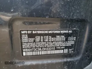 2018 BMW X1 xDrive28i with VIN WBXHT3C38J3H33310, listed as a Copart auction lot 73492324 with 88,620 mi miles and Salvage Title. Bid and sale history available at carsss.com. Image 13.