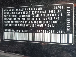 2010 Volkswagen Golf with VIN WVWBB7AJ1AW147865, listed as a Copart auction lot 46226715 with 149,665 mi miles and Salvage Title. Bid and sale history available at carsss.com. Image 14.