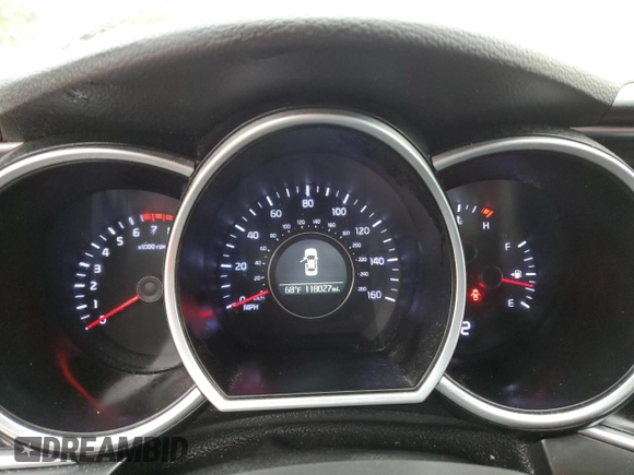 2015 Kia Optima LX z VIN KNAGM4A71F5658375, wystawiony jako Copart lot #57343525 z przebiegiem 118 027 mil mil oraz Nie do naprawy • Non repairable. Historia ofert i sprzedaży dostępna na DreamBid. Obrazek 9.