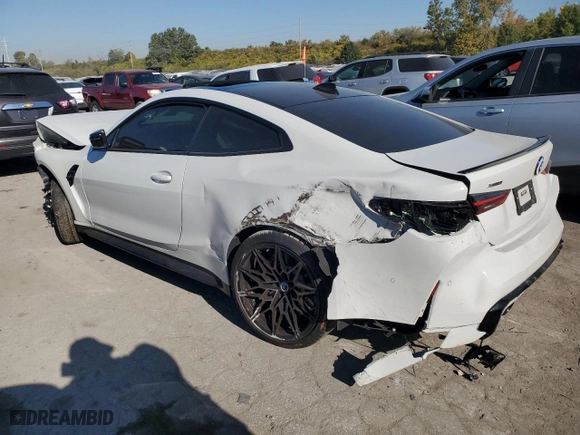 2023 BMW M4 Competition xDrive with VIN WBS43AZ07PCM54670, listed as a Copart auction lot 76988614 with NaN miles and Salvage Title. Bid and sale history available at carsss.com. Image 2.