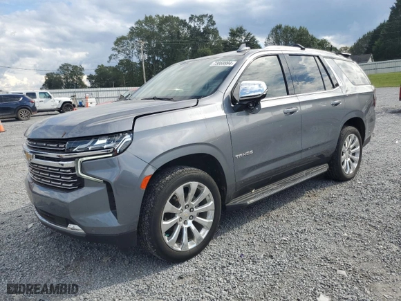2021 Chevrolet Tahoe Premier with VIN 1GNSKSKD6MR217835, listed as a Copart auction lot 73869994 with 41,069 mi miles and Salvage Title. Bid and sale history available at carsss.com. Image 1.