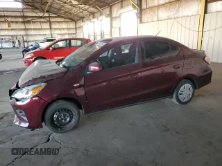 2024 Mitsubishi Mirage ES z VIN ML32FUFJ7RHF00448, wystawiony jako Copart lot #85313284 z przebiegiem 11 133 mil mil oraz Szkoda całkowita • Salvage title. Historia ofert i sprzedaży dostępna na DreamBid. Obrazek 1.