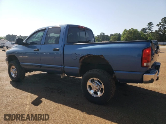2005 Dodge 2500 SLT z VIN 3D7KS28C05G746616, wystawiony jako Copart lot #52457745 z przebiegiem 217 792 mil mil oraz Szkoda całkowita • Salvage title. Historia ofert i sprzedaży dostępna na DreamBid. Obrazek 2.