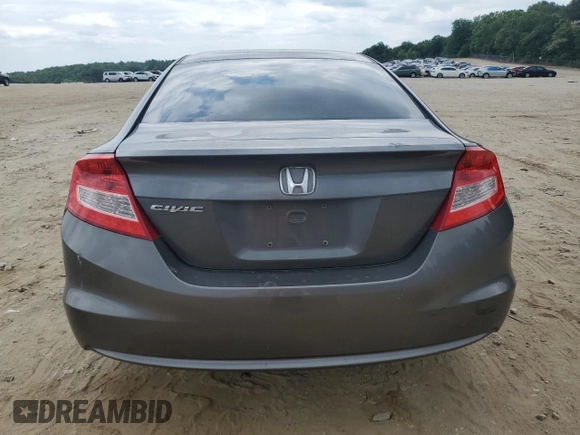2012 Honda Civic Cpe LX with VIN 2HGFG3B56CH509026, listed as a Copart auction lot 52236744 with 178,795 mi miles and Salvage Title. Bid and sale history available at carsss.com. Image 6.