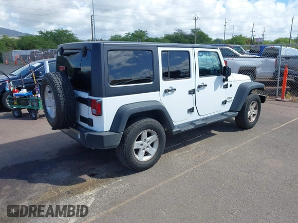 2016 Jeep Wrangler Unlimited Sport with VIN 1C4BJWDGXGL238558, listed as a IAAI auction lot 41670076 with 81,816 mi miles and . Bid and sale history available at DreamBid. Image 4.