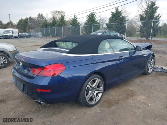 2017 BMW 6 Series 650i with VIN WBA6F5C55HD996913, listed as a IAAI auction lot 41876133 with 42,338 mi miles. Bid and sale history available at carsss.com. Image 4.