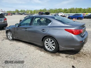 2014 Infiniti Q50 Sport with VIN JN1BV7ARXEM701051, listed as a Copart auction lot 55157825 with 192,418 mi miles and Salvage title. Bid and sale history available at DreamBid. Image 2.