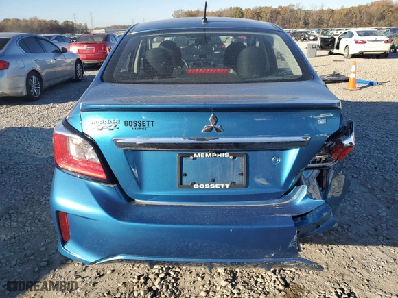 2024 Mitsubishi Mirage G4 SE with VIN ML32FVFJ4RHF06004, listed as a Copart auction lot 83221934 with 8,936 mi miles and Salvage Title. Bid and sale history available at carsss.com. Image 6.