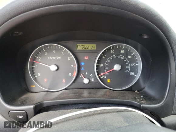 2008 Hyundai Accent GS with VIN KMHCM36C88U068079, listed as a Copart auction lot 47490165 with 196,818 mi miles and Salvage Title. Bid and sale history available at carsss.com. Image 9.