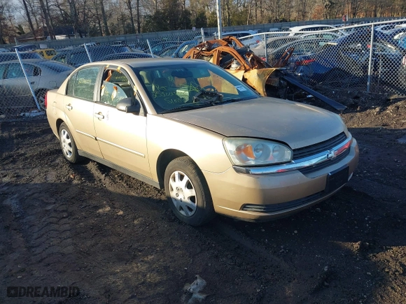 2005 Chevrolet Malibu with VIN 1G1ZS52F95F225238, listed as a IAAI auction lot 41529266 with 999,999 mi miles. Bid and sale history available at carsss.com. Image 1.