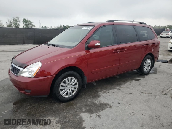 2012 Kia Sedona LX with VIN KNDMG4C78C6438585, listed as a Copart auction lot 50383715 with 85,763 mi miles and Salvage Title. Bid and sale history available at carsss.com. Image 1.